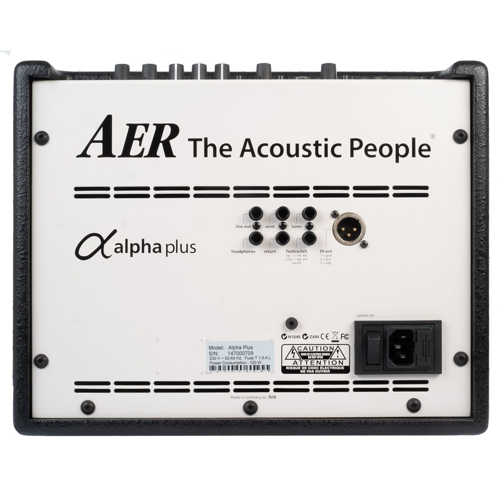 AER ALPHA PLUS 50W 2 CHANNEL 1X8 ACOUSTIC GUITAR AMP COMBO BLACK