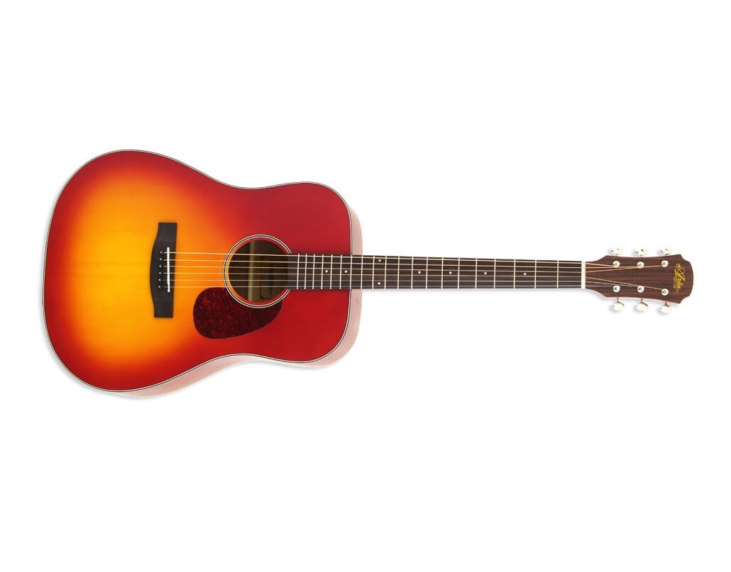 cherry sunburst acoustic guitar